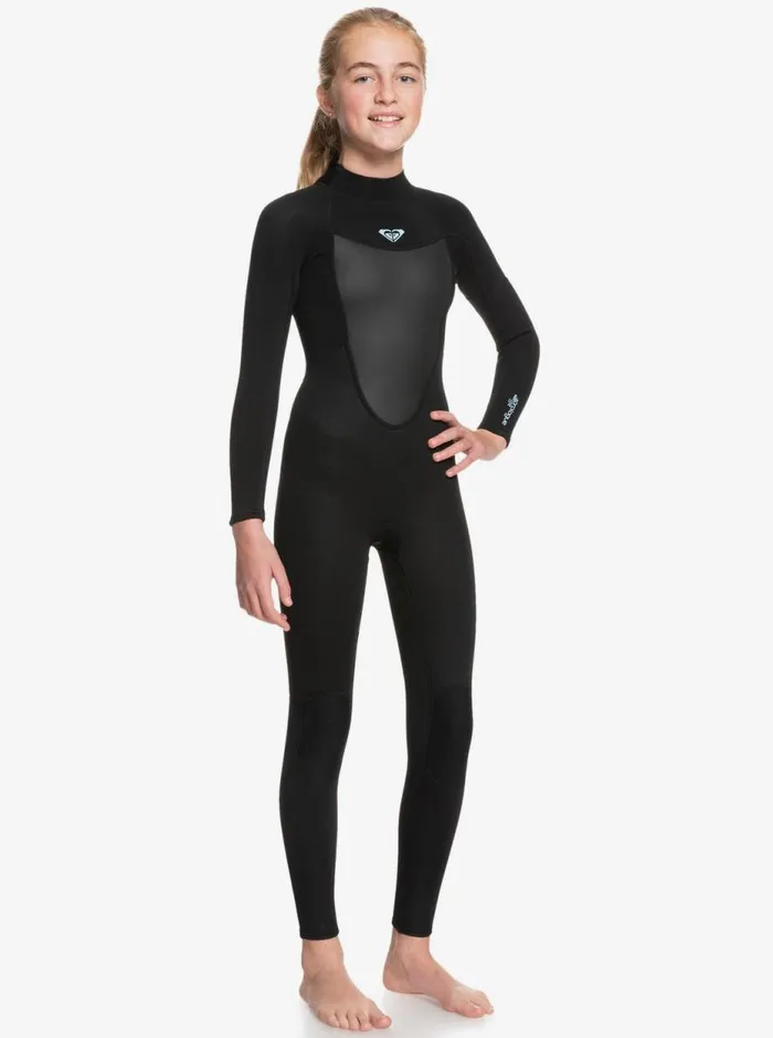 32mm Prologue 8211 Back Zip Wetsuit For Girls 816 Black Kids Roxy Surf