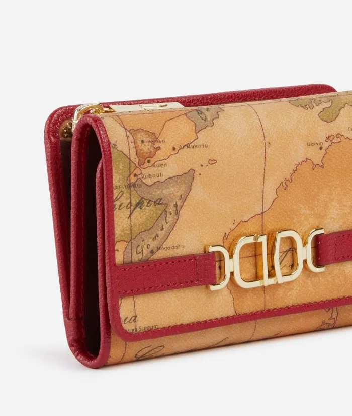 3d Geo Medium Bifold Wallet Raspberry Woman Alviero Martini Wallets