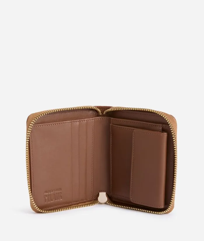 3d Geo Small ZipAround Wallet Chestnut Woman Alviero Martini Wallets