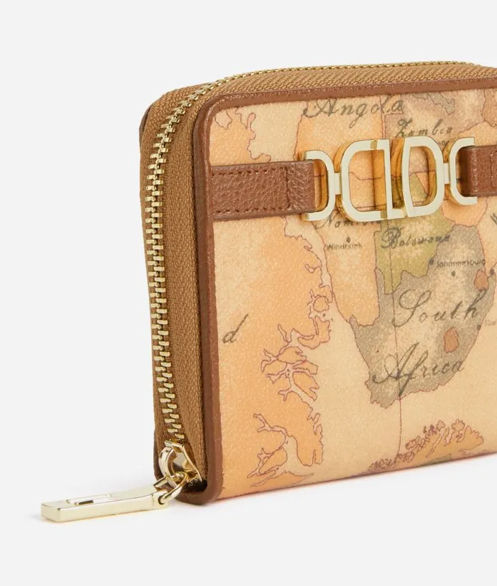 3d Geo Small ZipAround Wallet Chestnut Woman Alviero Martini Wallets