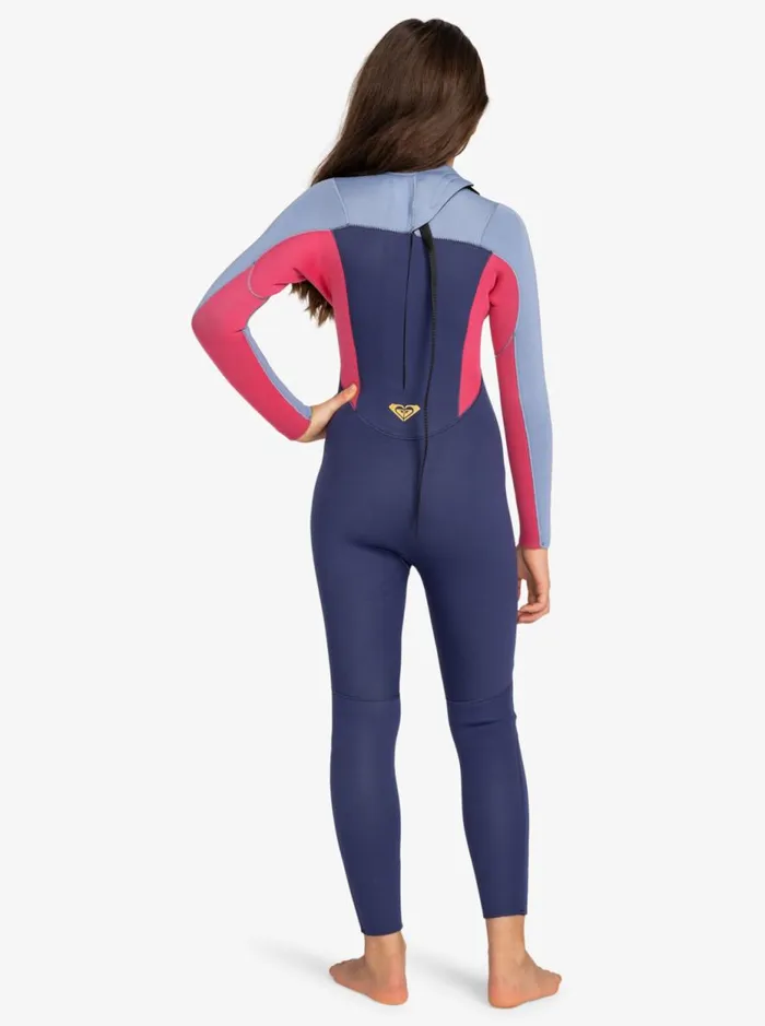 43mm Prologue 8211 Back Zip GBS Wetsuit For Girls 8 8211 16 Dark Denim Kids Roxy Surf