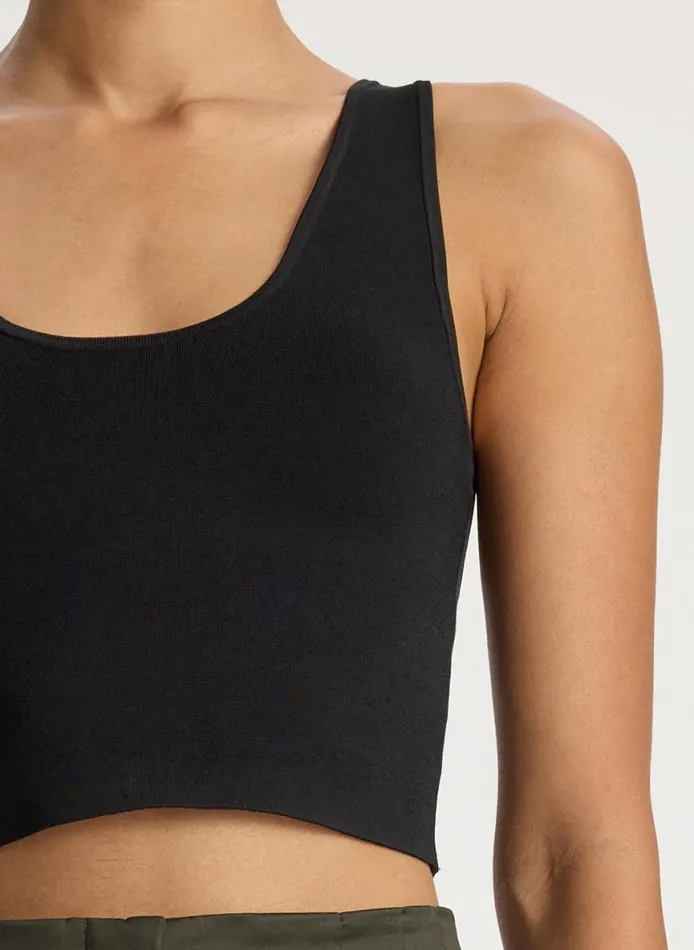 ALC Cleo Compact Knit Top Black Women Tees and Tanks