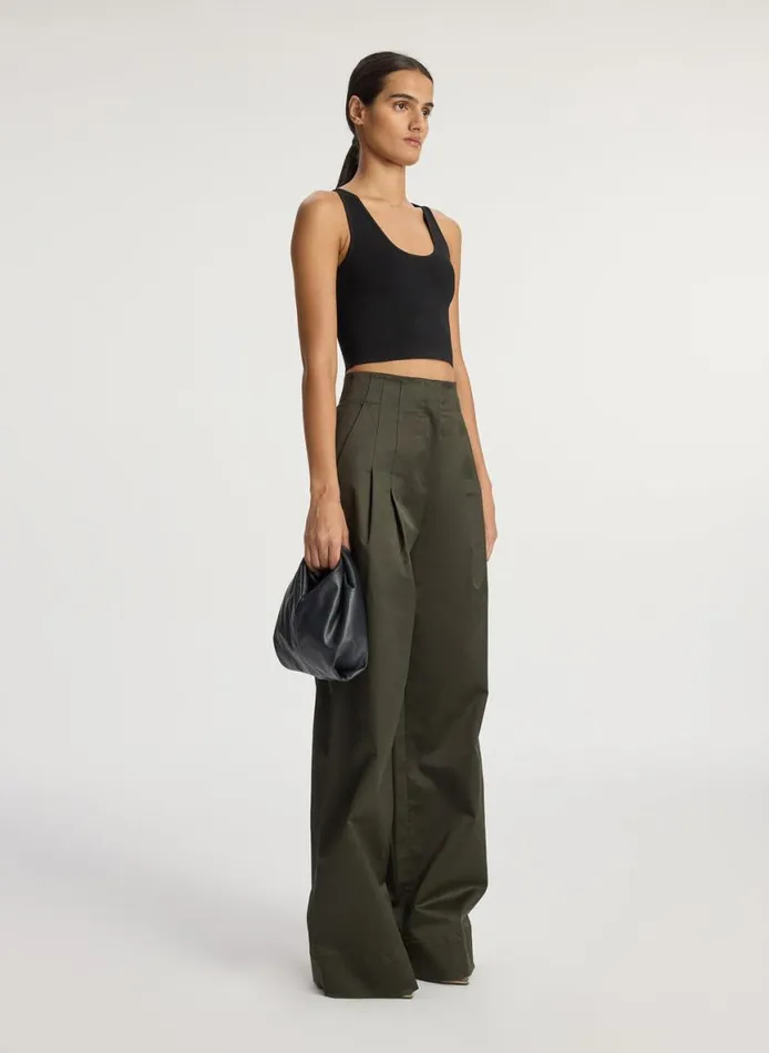 ALC Cleo Compact Knit Top Black Women Tees and Tanks