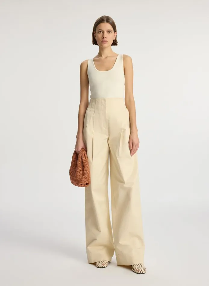 ALC Cleo Compact Knit Top Bone Women Tees and Tanks