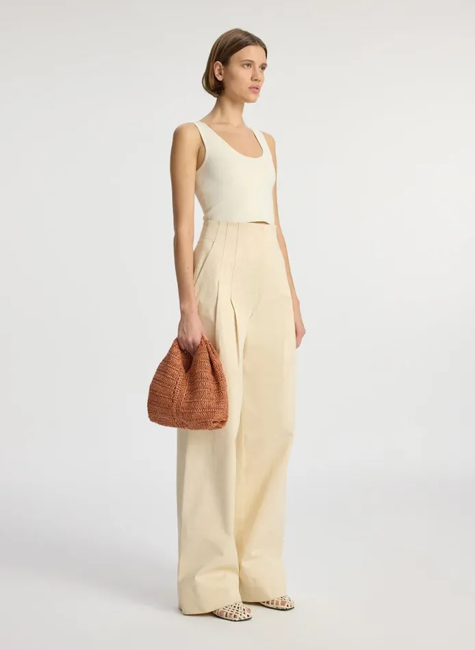 ALC Cleo Compact Knit Top Bone Women Tees and Tanks