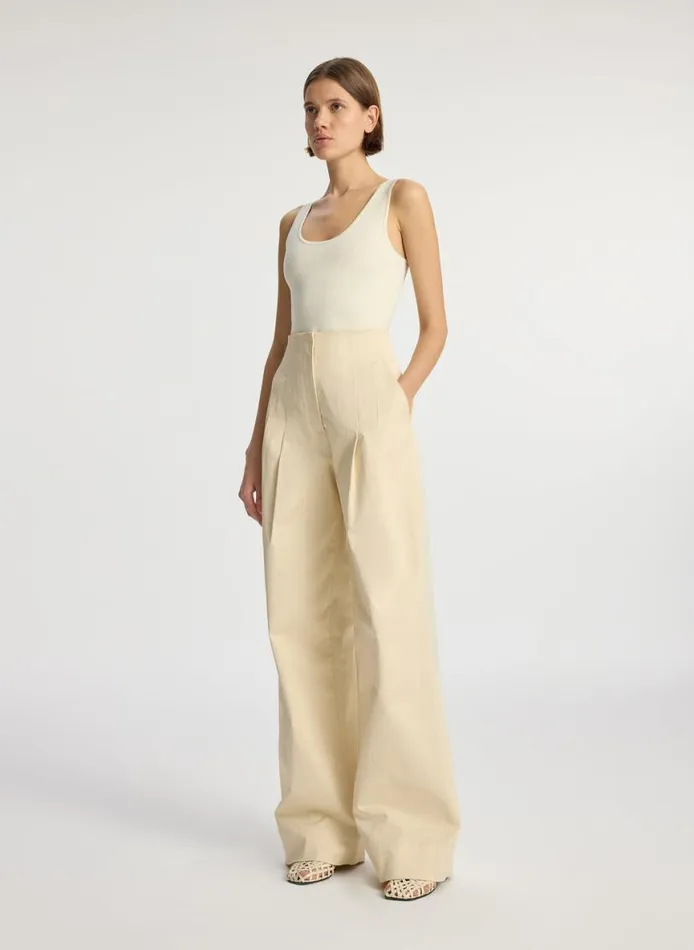 ALC Cleo Compact Knit Top Bone Women Tees and Tanks