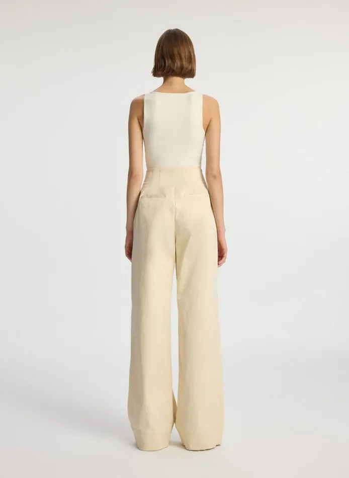 ALC Cleo Compact Knit Top Bone Women Tees and Tanks