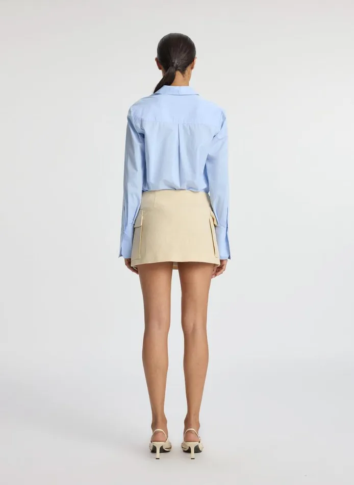 ALC Conan Linen Mini Skirt Barely Beige Women Bottoms