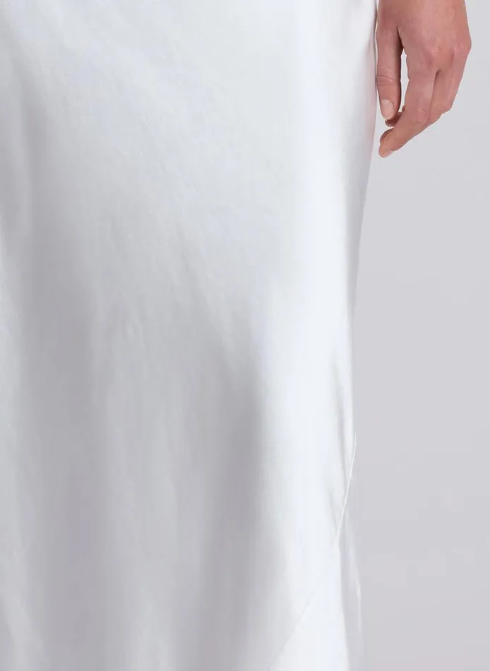 ALC Greta Satin Maxi Skirt Whisper White Women Skirts