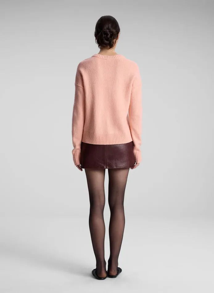 ALC Harley Wool Cashmere V Neck Sweater Salmon Women Sweaters