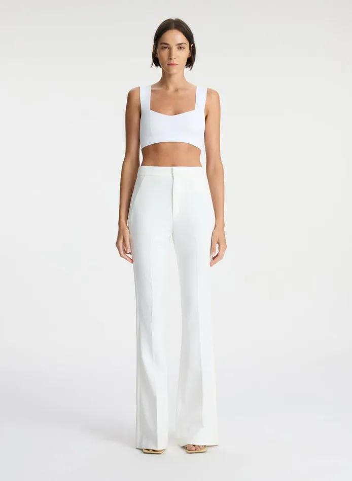 ALC Jordana Compact Knit Bra White Women Tees and Tanks
