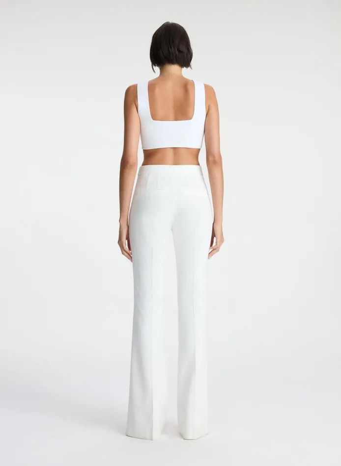 ALC Jordana Compact Knit Bra White Women Tees and Tanks
