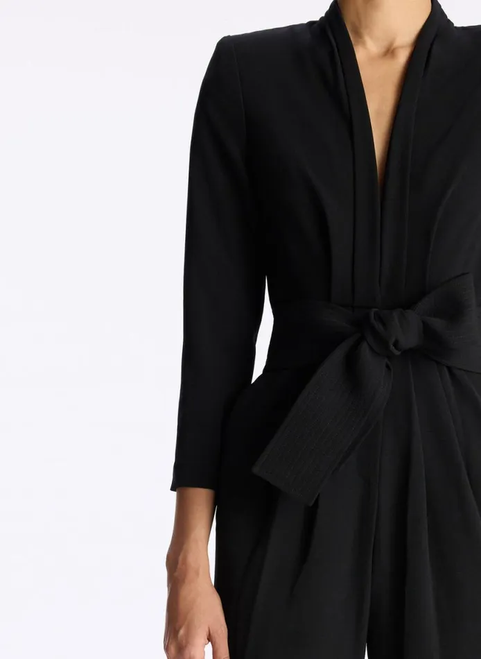 ALC Kieran Crepe Jumpsuit Black Women Bottoms