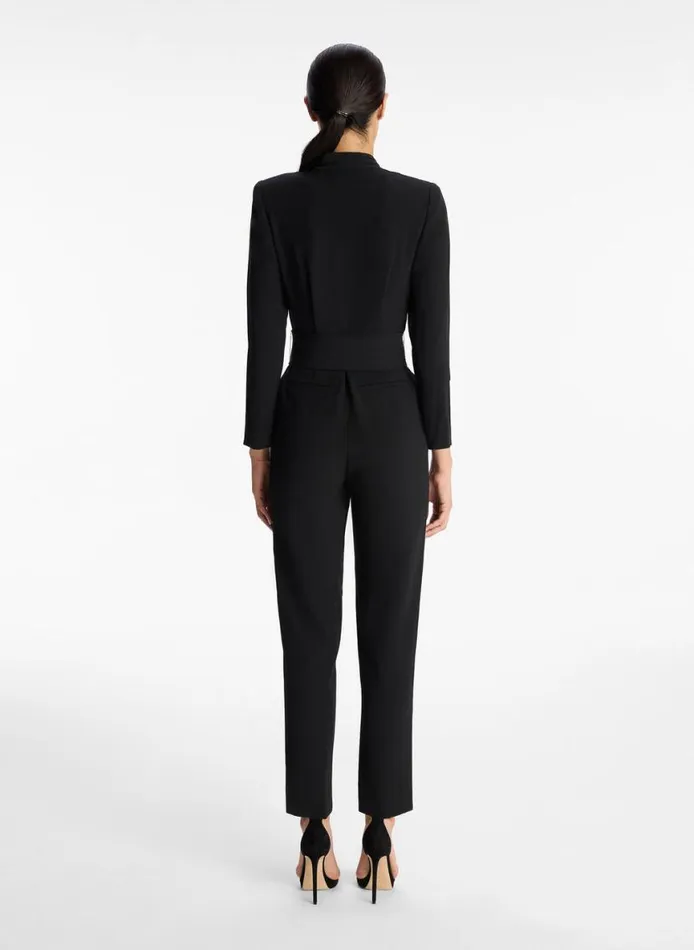 ALC Kieran Crepe Jumpsuit Black Women Bottoms