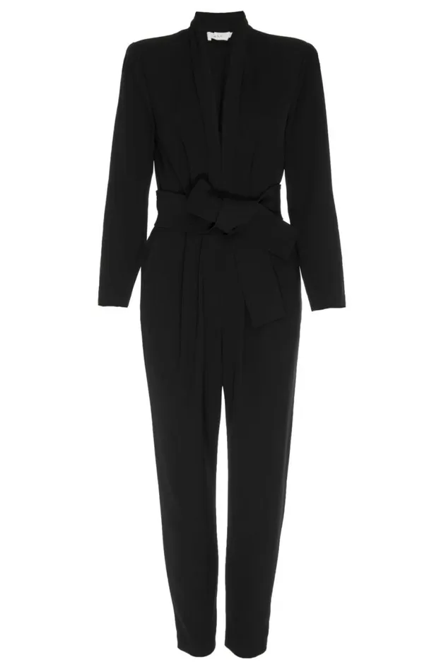 ALC Kieran Crepe Jumpsuit Black Women Bottoms