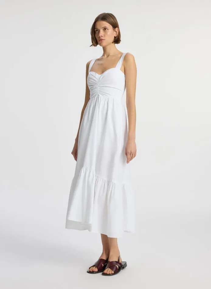 ALC Lilah II Cotton Midi Dress White Women Dresses