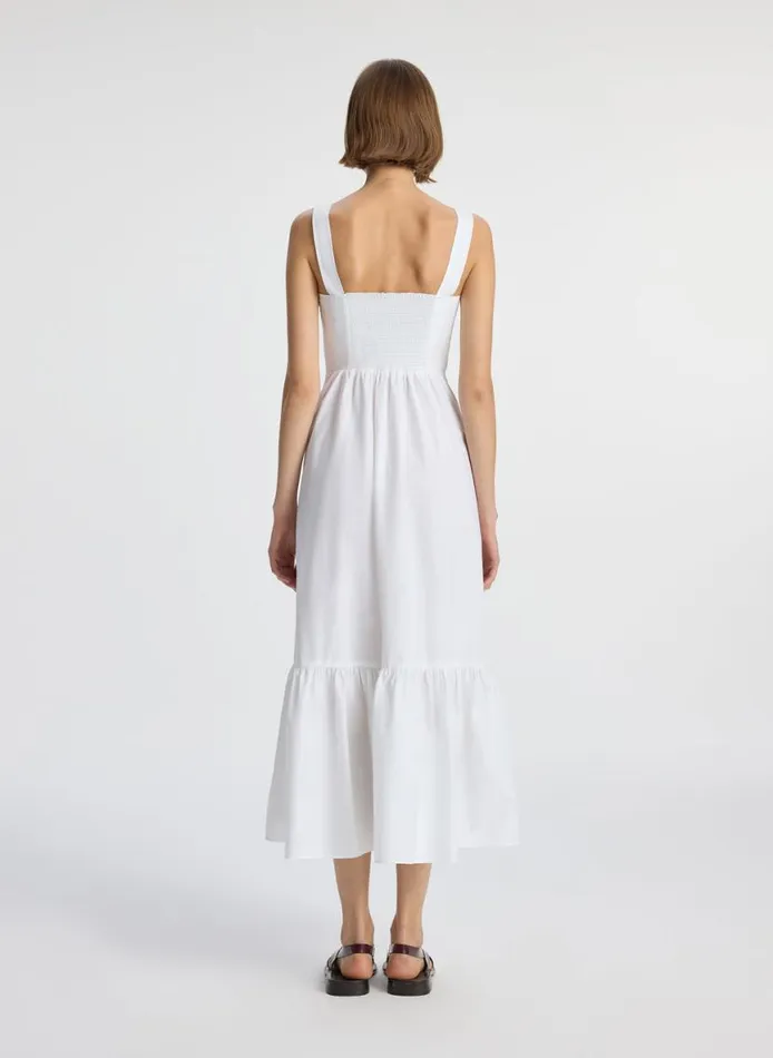 ALC Lilah II Cotton Midi Dress White Women Dresses