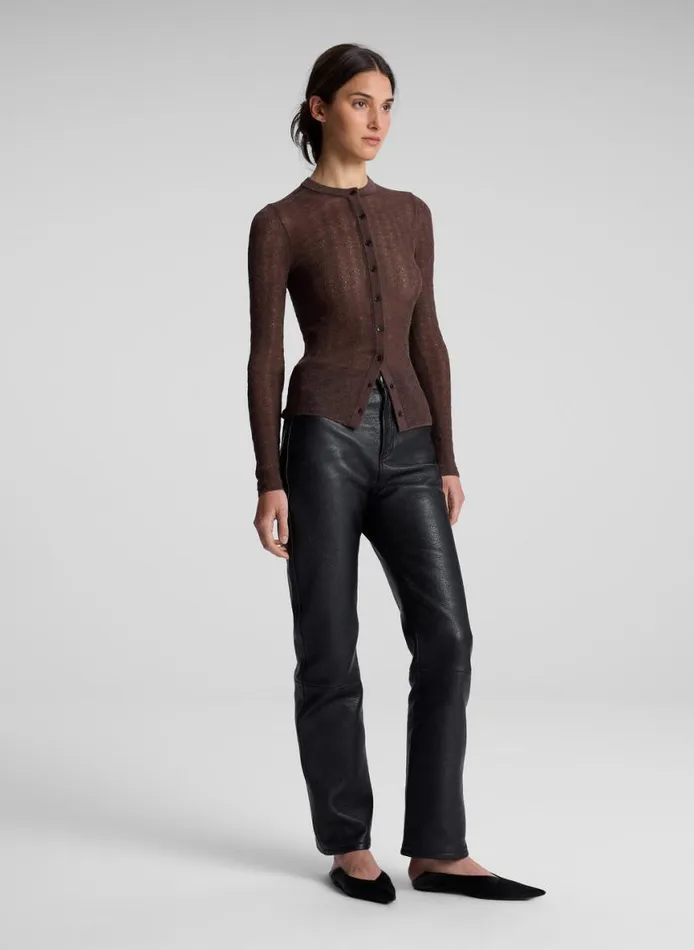 ALC Marley Alpaca Cardigan Brown Women Sweaters