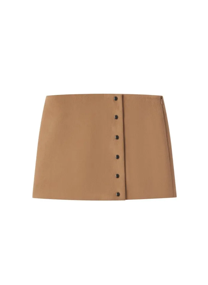 ALC May Wool Cashmere Mini Skirt Camel Women Bottoms