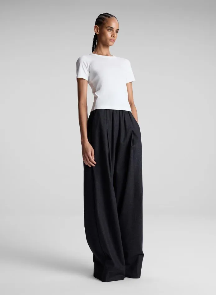 ALC Paloma Cotton Rib Baby Tee White Women Tops