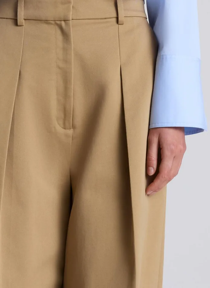 ALC Ryder Cotton Wide Leg Pant Autumn Khaki Women Bottoms