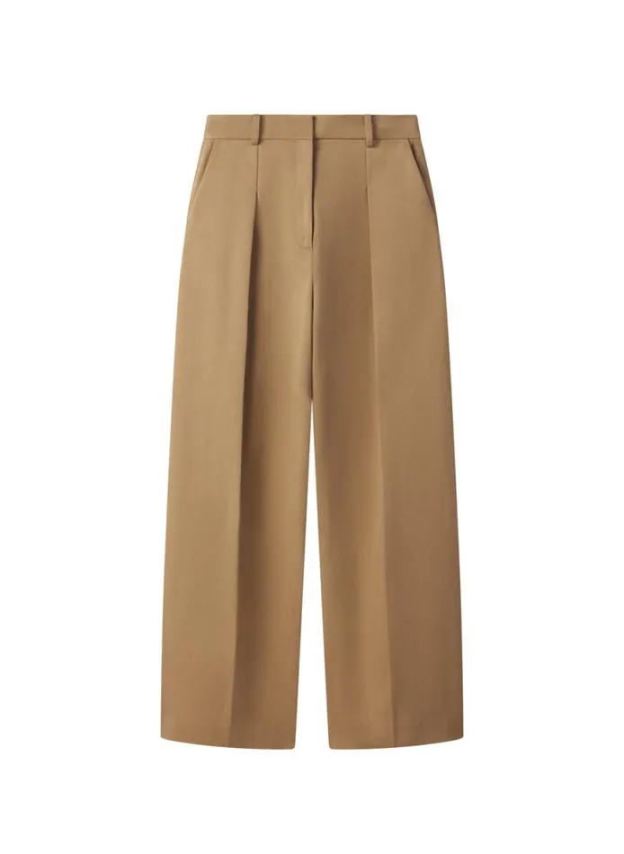 ALC Ryder Cotton Wide Leg Pant Autumn Khaki Women Bottoms