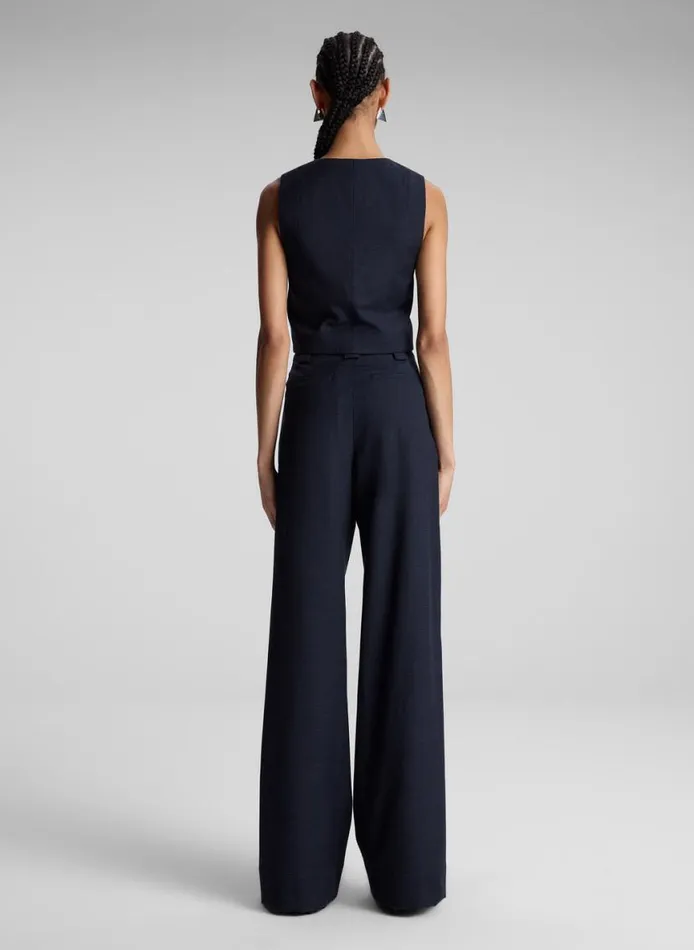 ALC Tommy II Plaid Pant Navyblack Women Bottoms