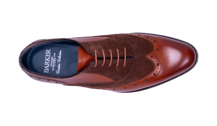 Abingdon 8211 Chestnut CalfPolo Suede Mens Barker Shoes Mens Oxfords