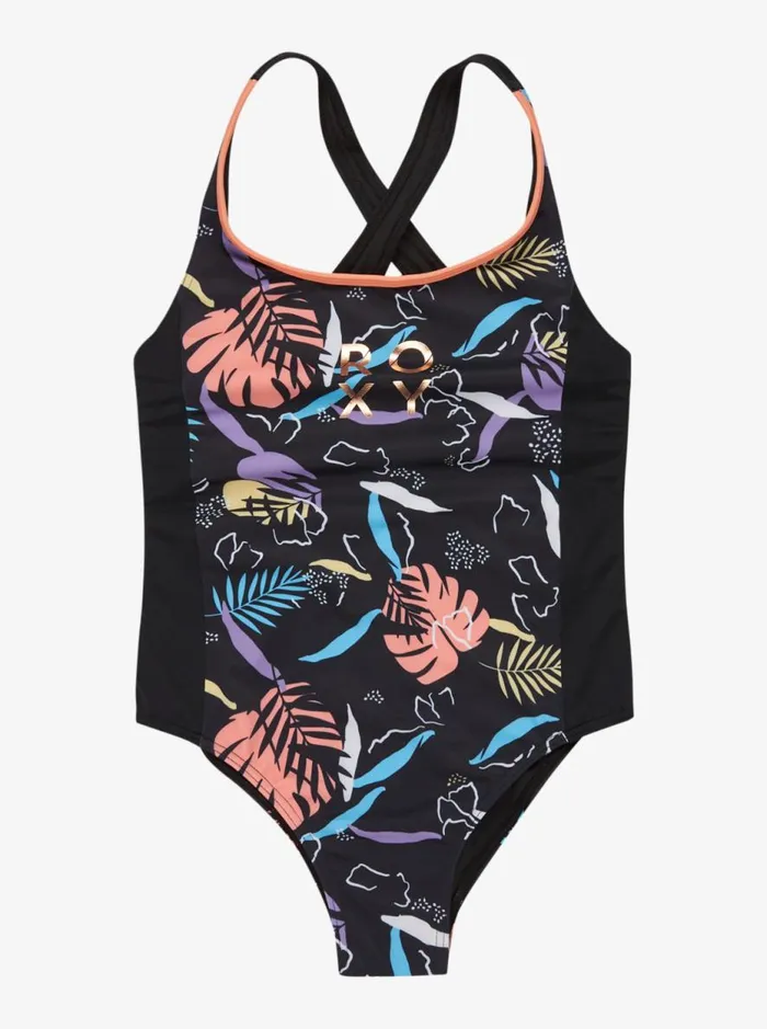 Active 8211 One Piece Swimsuit For Girls 6 8211 16 Anthracite Active Rg Kids Roxy Swimsuits