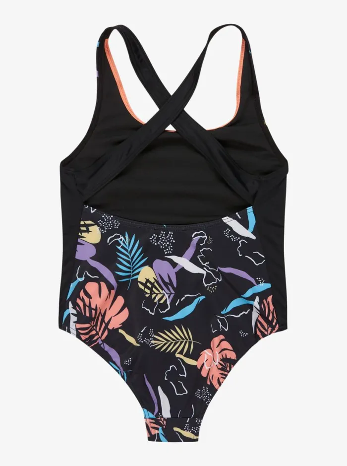 Active 8211 One Piece Swimsuit For Girls 6 8211 16 Anthracite Active Rg Kids Roxy Swimsuits