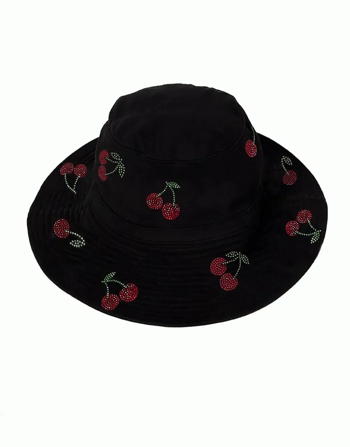 Adina X Crystal Cherries Black Women039s Lauren Moshi Hats
