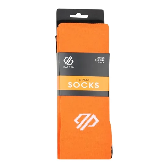 Adult039s Thermal Socks 2 Pack Puffins Orange Black WomenMen Dare 2b Shoes