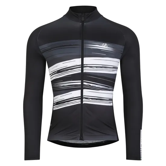 AEP Revolving Long Sleeved Jersey Black Tread Print Men Dare 2b Cycling Jerseys