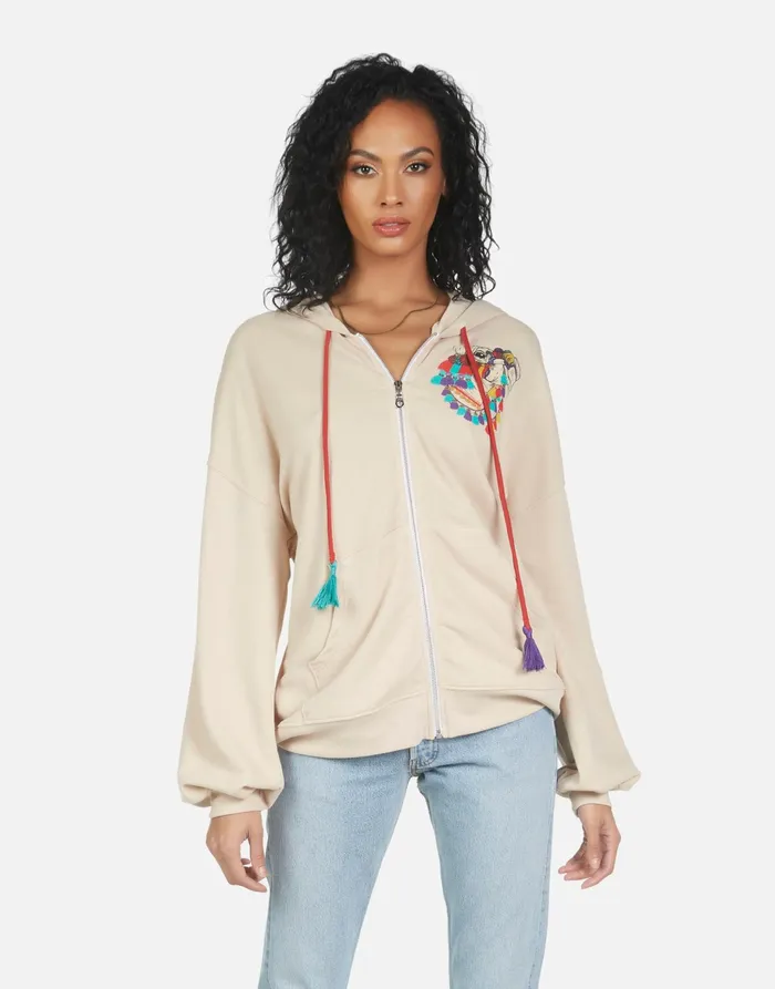 Aisha Peace Love Camel Buff Beigescarlet Women039s Lauren Moshi Hoodies
