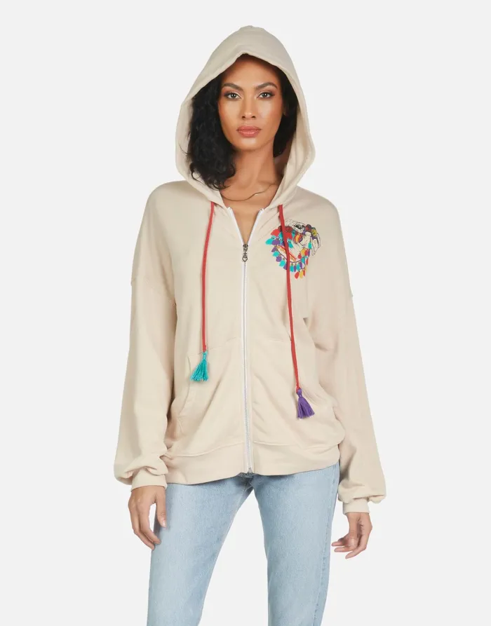 Aisha Peace Love Camel Buff Beigescarlet Women039s Lauren Moshi Hoodies