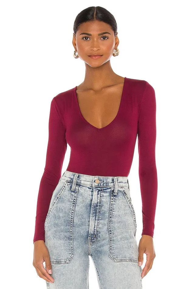 Akron Bodysuit Burgundy Women Lovers Friends Tops