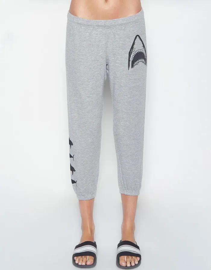 Alana Shark Heather Grey Women039s Lauren Moshi Crop Sweatpants