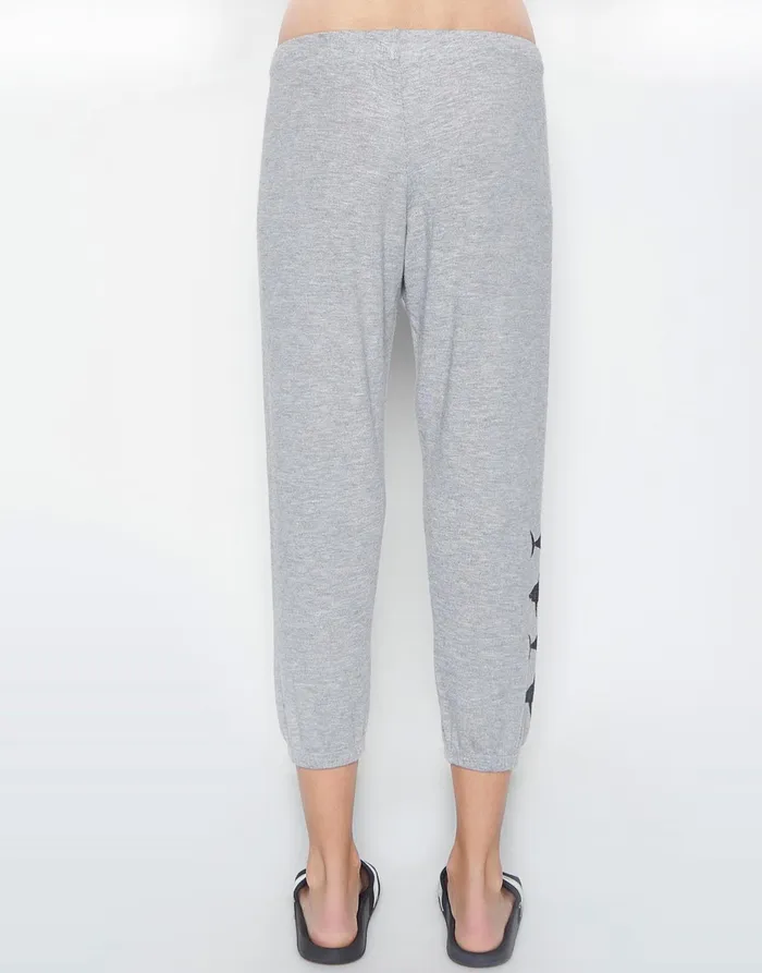 Alana Shark Heather Grey Women039s Lauren Moshi Crop Sweatpants