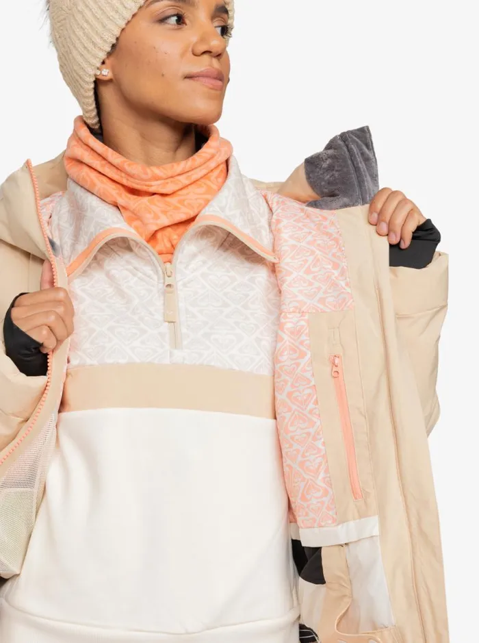 Alofted 8211 Snow Jacket Pebble Women Roxy Jackets and Coats