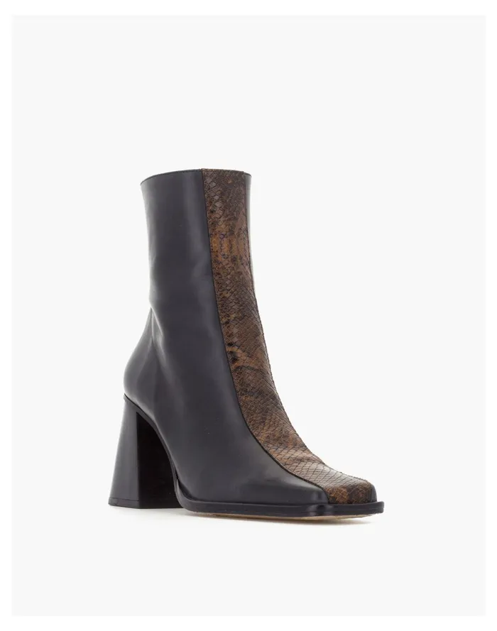 ALOHAS South Edge Black Python Black Multi Women Madewell Boots ALOHAS South Edge Black Python Black Multi Women Madewell Boots