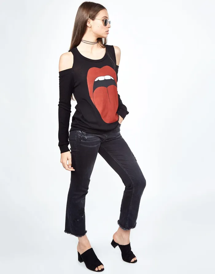Analise Red Tongue Black Women039s Lauren Moshi Long Sleeve