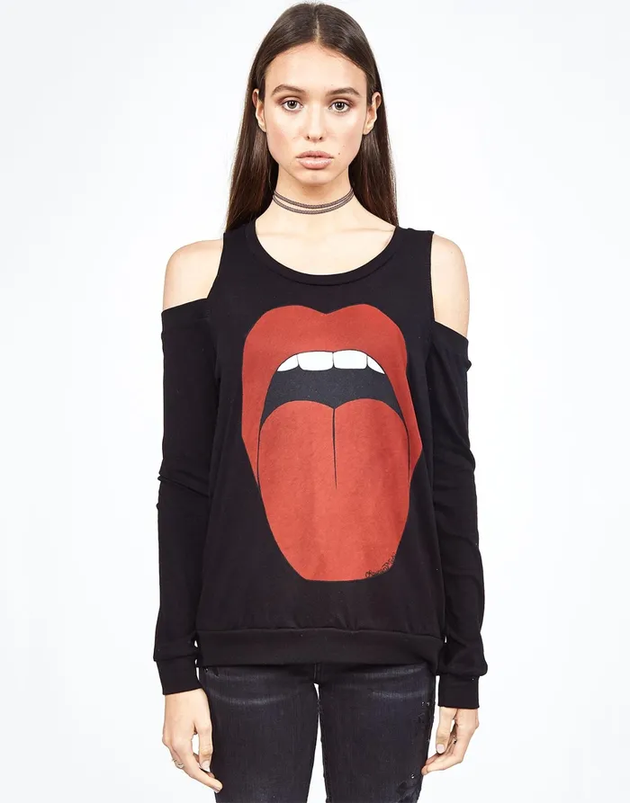 Analise Red Tongue Black Women039s Lauren Moshi Long Sleeve