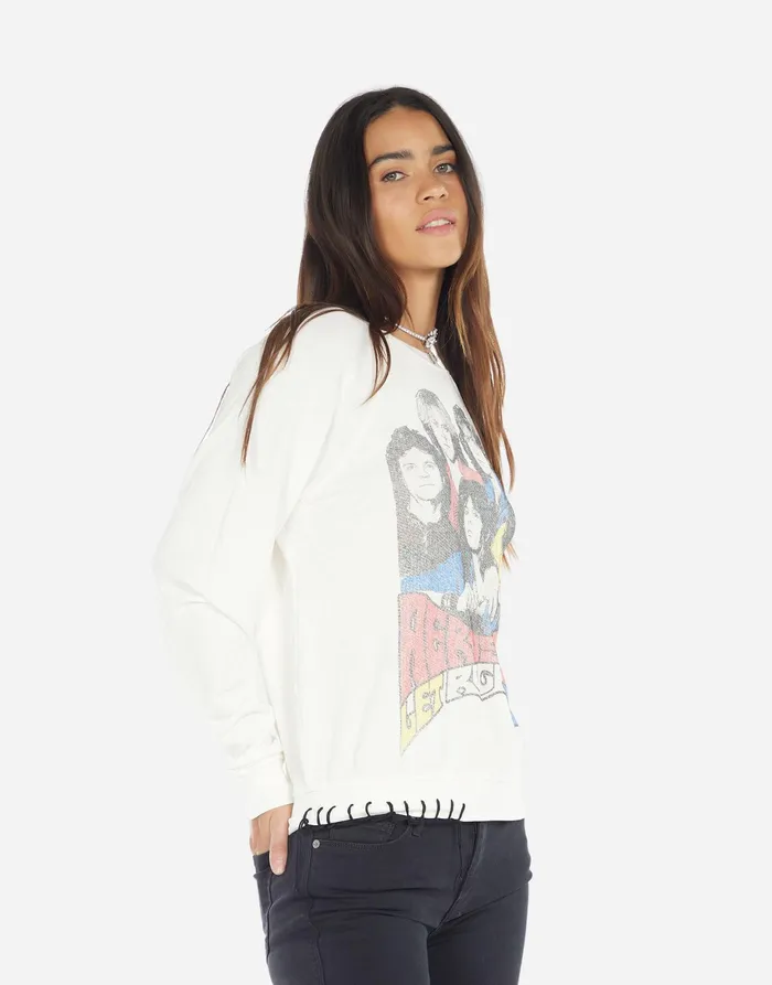 Anela Vintage Aerosmith Milk Women039s Lauren Moshi Long Sleeve