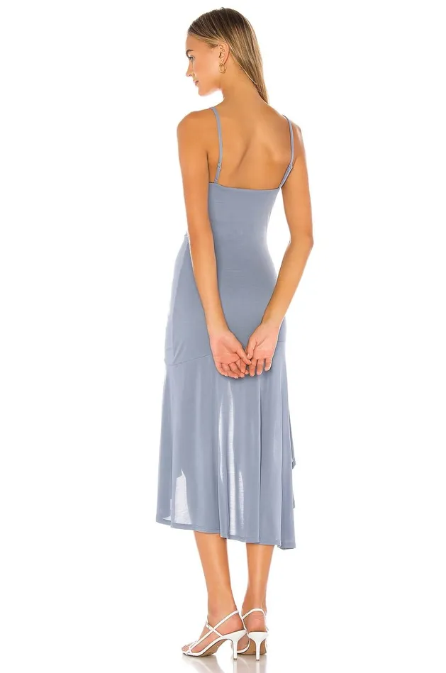 Aniyah Midi Dress Hydrangea Blue Women Lovers Friends Dresses