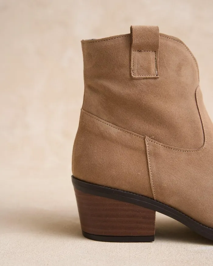 Ankle Boots Corisa Heel Taupe Women Polin Et Moi Ankle Boots