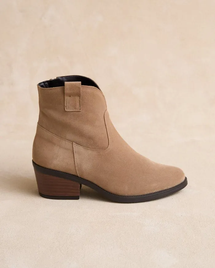 Ankle Boots Corisa Heel Taupe Women Polin Et Moi Ankle Boots