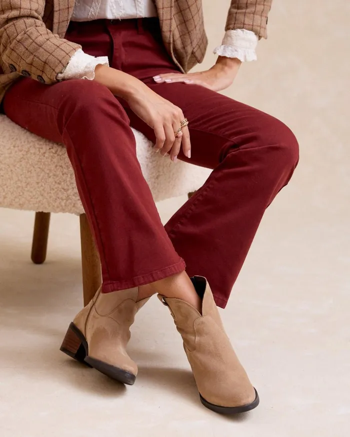 Ankle Boots Corisa Heel Taupe Women Polin Et Moi Ankle Boots