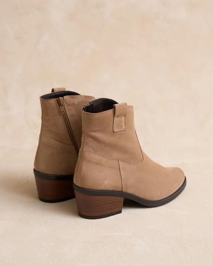 Ankle Boots Corisa Heel Taupe Women Polin Et Moi Ankle Boots
