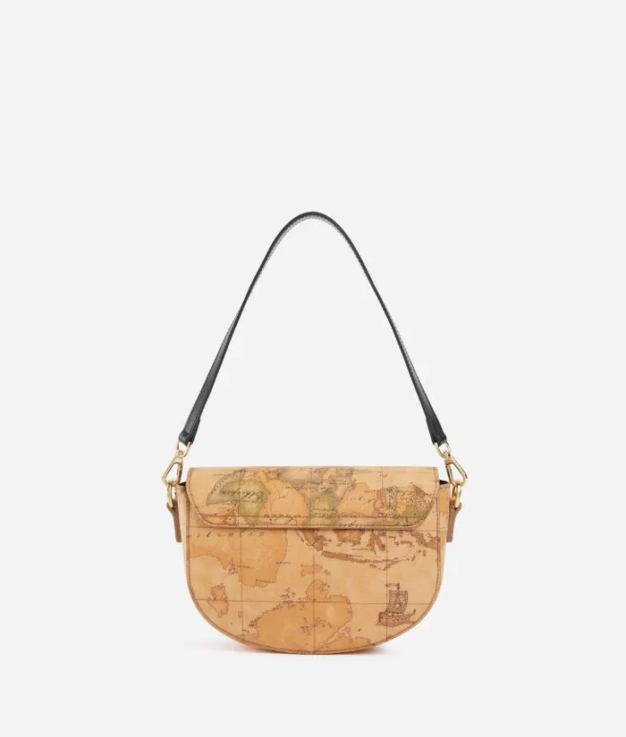 Around Geo Small Flap Reporter Bag Black Woman Alviero Martini Crossbody Bags