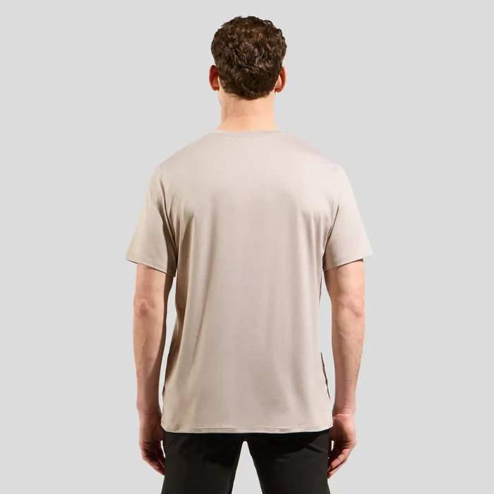 Ascent Sun Sea Mountains Tshirt Silver Cloud Melange Men Odlo TShirts and Polos